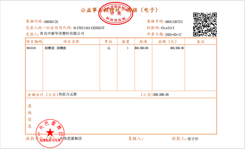 耀世娱乐捐赠30万元，携手中央芭蕾舞团共筑艺术未来